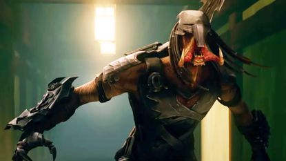 A heavily-armed Predator in the Predator: Killer of Killers trailer