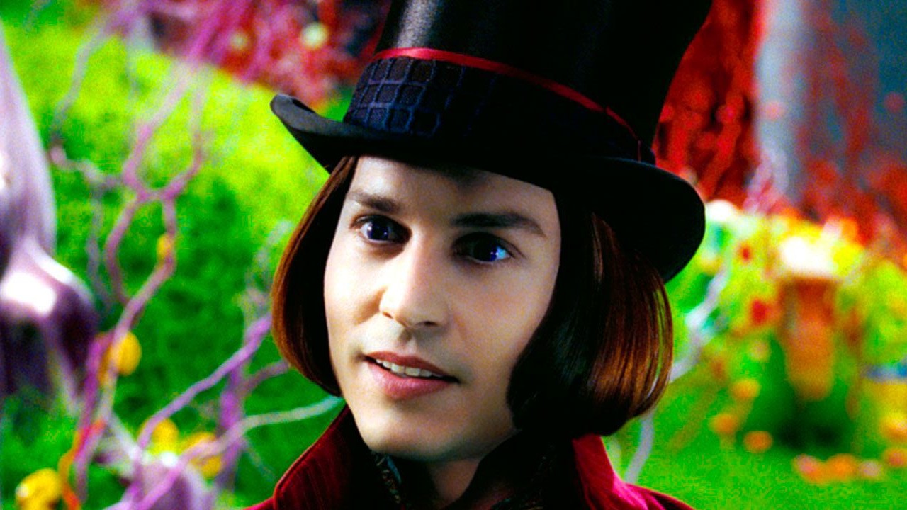 Johnny Depp dans le rôle de Willy Wonka