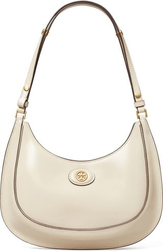 Robinson Spazzolato Crescent Leather Shoulder Bag