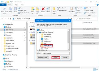 Transfer old PC files to OneDrive