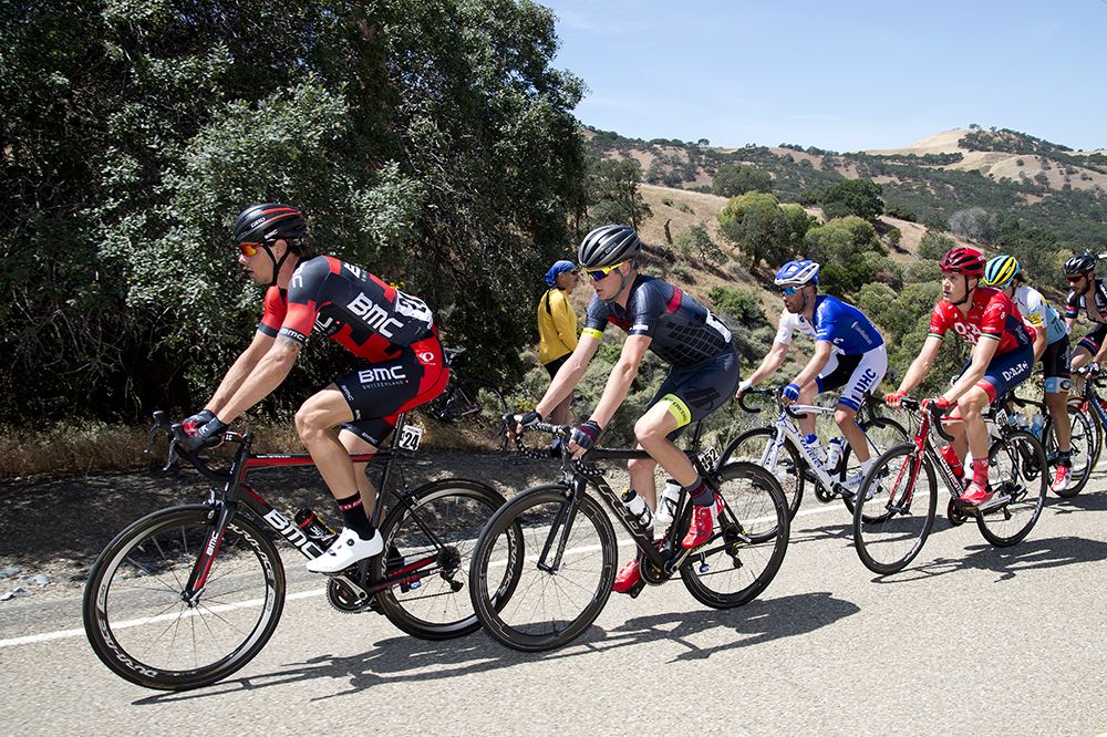 Daniel Oss (BMC) and Toms Skujins (Hincapie) lead the break
