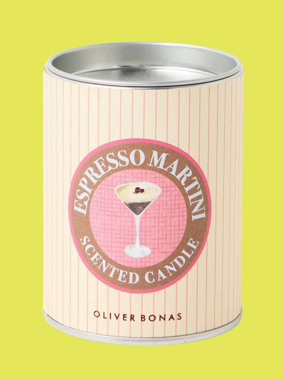 A tinned espresso martini candle from Oliver Bonas