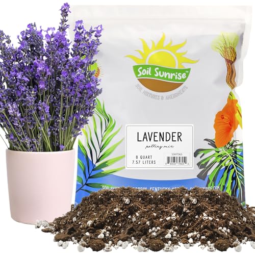Soil Sunrise Lavender Potting Soil Mix (8 Quarts) Indoor/outdoor Container Gardening Blend for Lavender Herb Plants