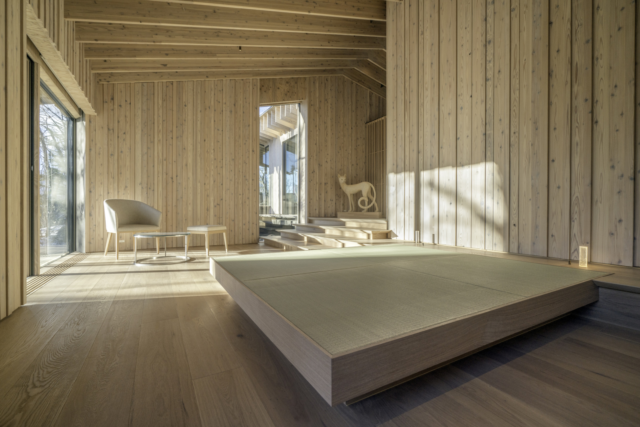 The main bedroom at Wild Bird Forest Lodge
