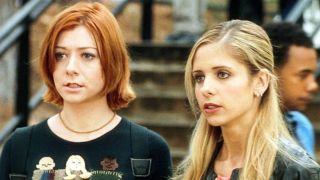 Alyson Hannigan and Sarah Michelle Gellar as Willow and Buffy in series