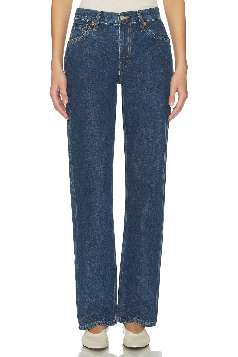 90's Mid Rise Loose Jeans