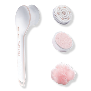 Flawless Cleanse Spa Spinning Body Brush And, Shower Wand