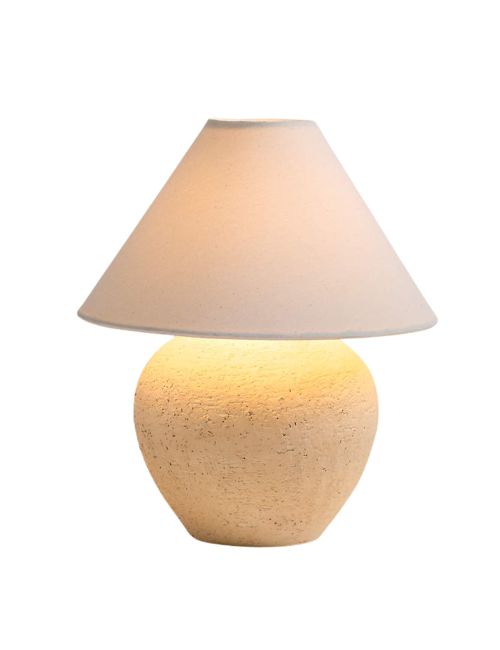 Corfu Cream Mini Table Lamp with Fabric Shade