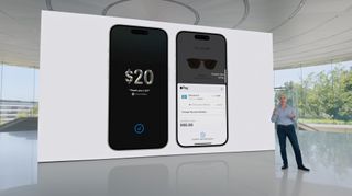 WWDC 2024 presentation showing how you can pay with points in the iOS 18 wallet app