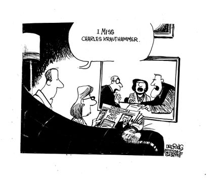 Editorial Cartoon U.S. Charles Krauthammer media