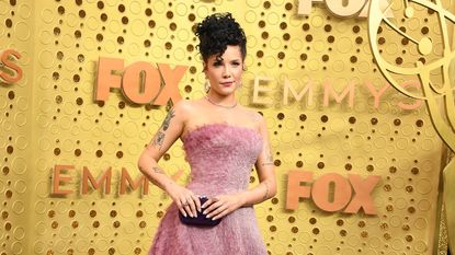 Halsey arrives at the 71st Emmy Awards at Microsoft Theater on September 22, 2019 in Los Angeles
