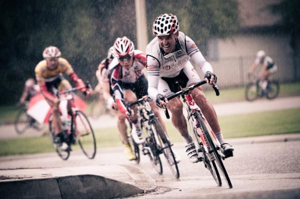 Francisco Mancebo (Competitive Cyclist) starts to split up the front of the group.