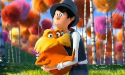 Ed Helms lends his voice to the tree-chopping Once-ler, an unseen character in the book, for the upcoming film version of Dr. Seuss' "The Lorax."