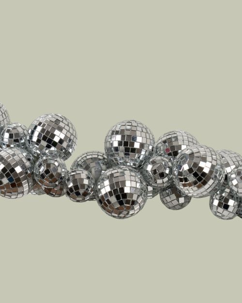 Silver Mirror Ball Garland