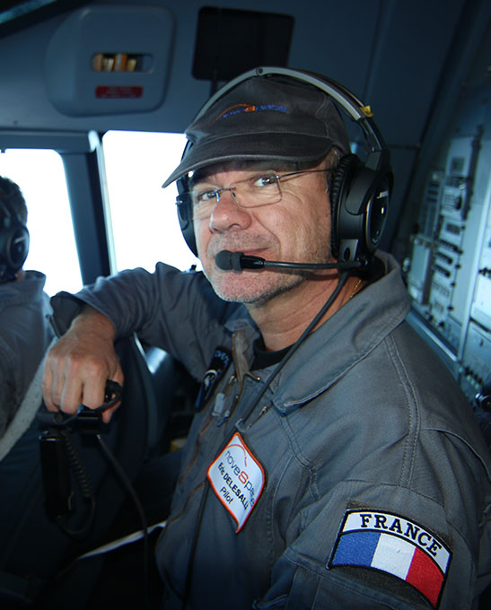 Novespace chief parabolic flight pilot Eric Delesalle.