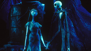 A still from the stop motion movie The Nightmare Before Christmas