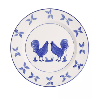 blue and white plate