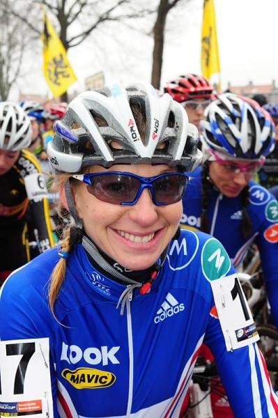 Caroline Mani always has a big smile at the starting line.