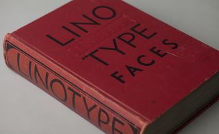 View of a book LINO TYPE FACES.