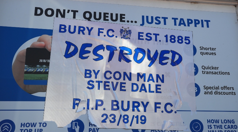 Bury destroyed sticker