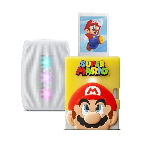 Mini Link 3 Instant Photo Printer + Super Mario Case