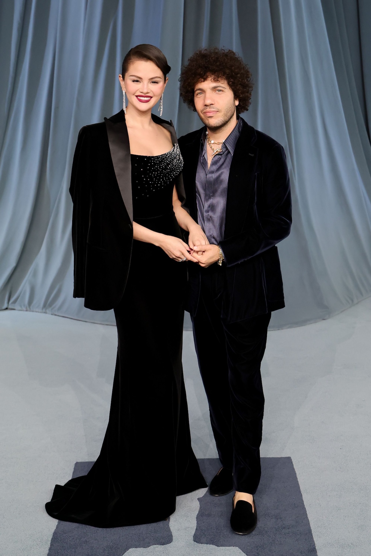 LOS ANGELES, CALIFORNIA - OCTOBER 18: (L-R) Selena Gomez and Benny Blanco attend the 5th Annual Academy Museum Gala at the Academy Museum of Motion Pictures on October 18, 2025 in Los Angeles, California.