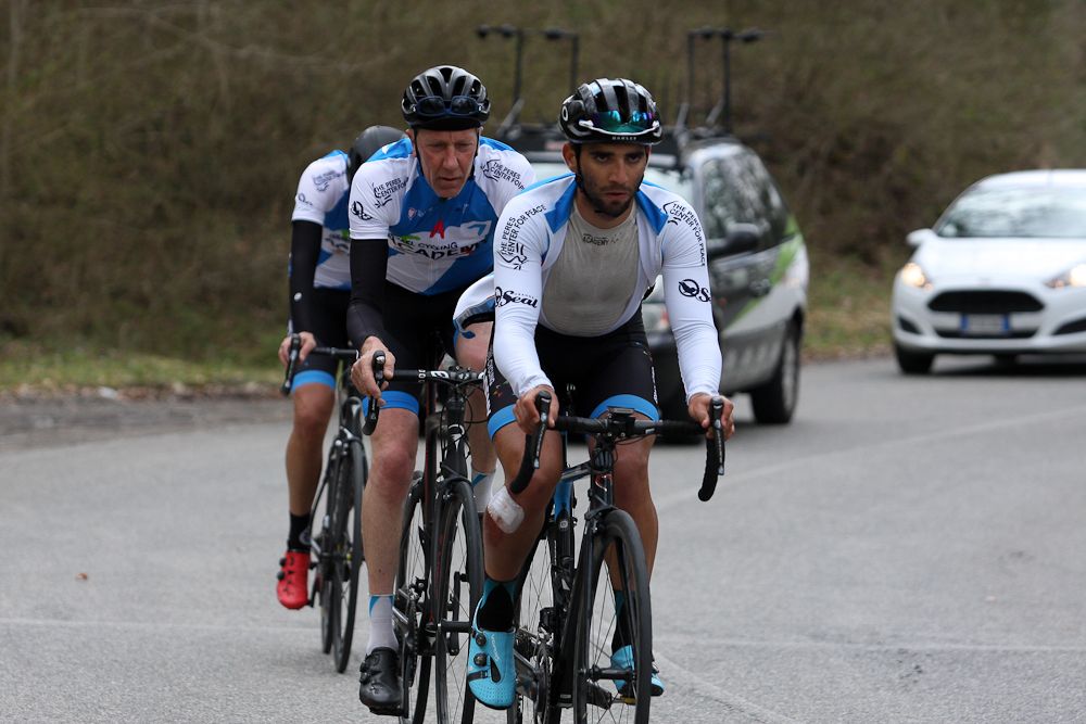 Israel Cycling Academy's Aviv Yechezkel leads Paladino Meschi on the Bartali ride