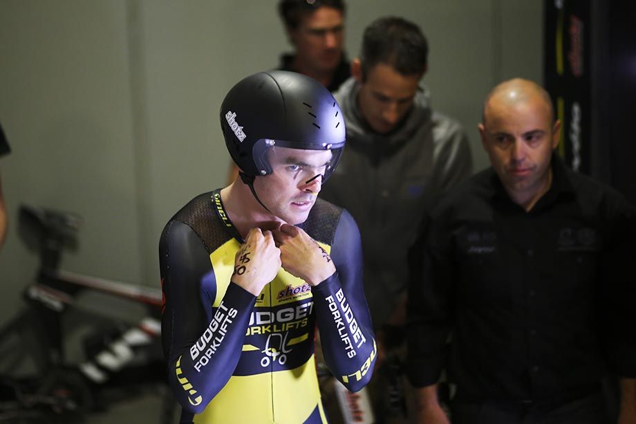 Jack Bobridge heads out into the velodrome