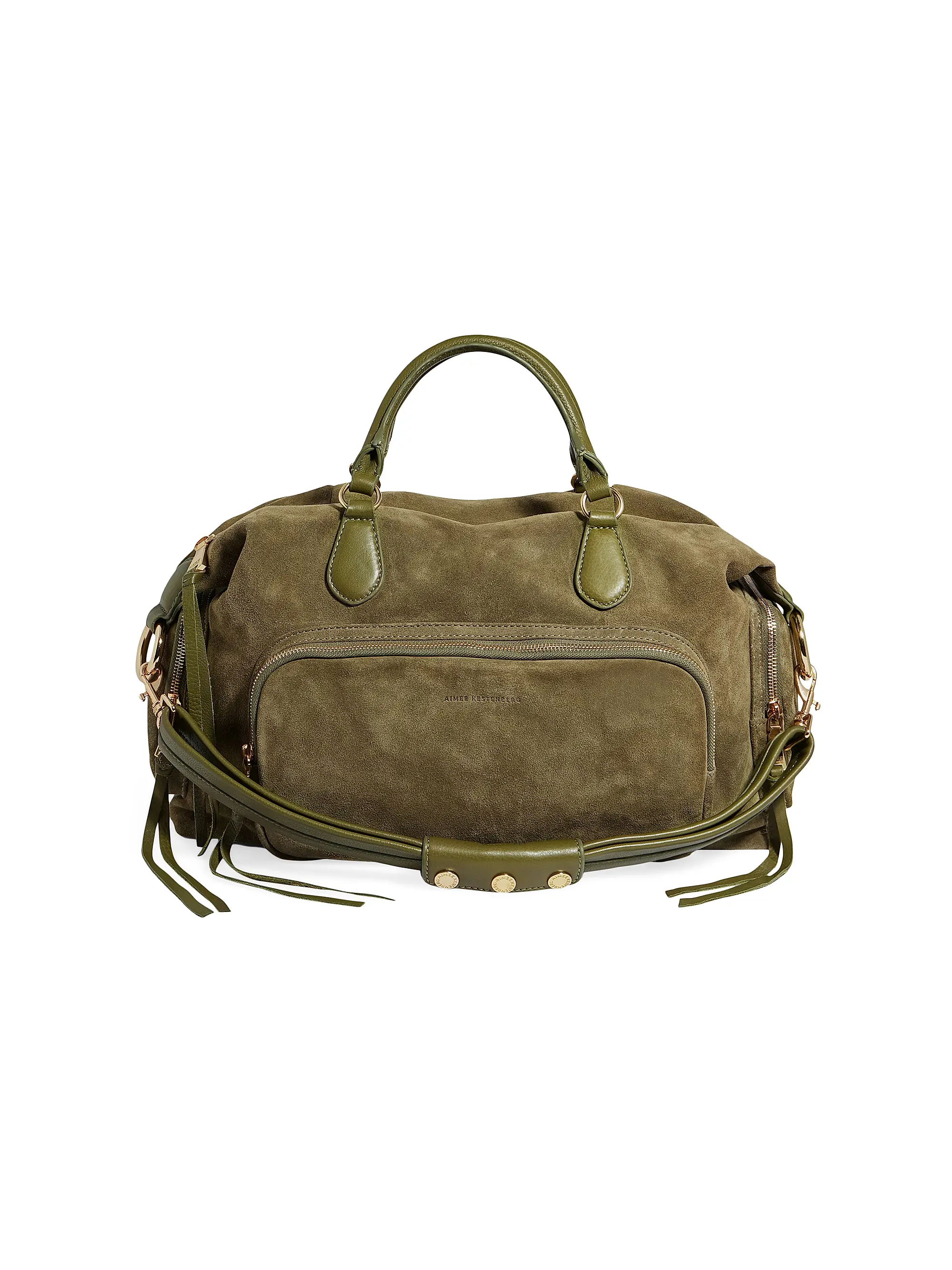 Away We Go Suede Duffle Bag
