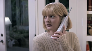 Drew Barrymore as Casey Becker, on the phone in Scream