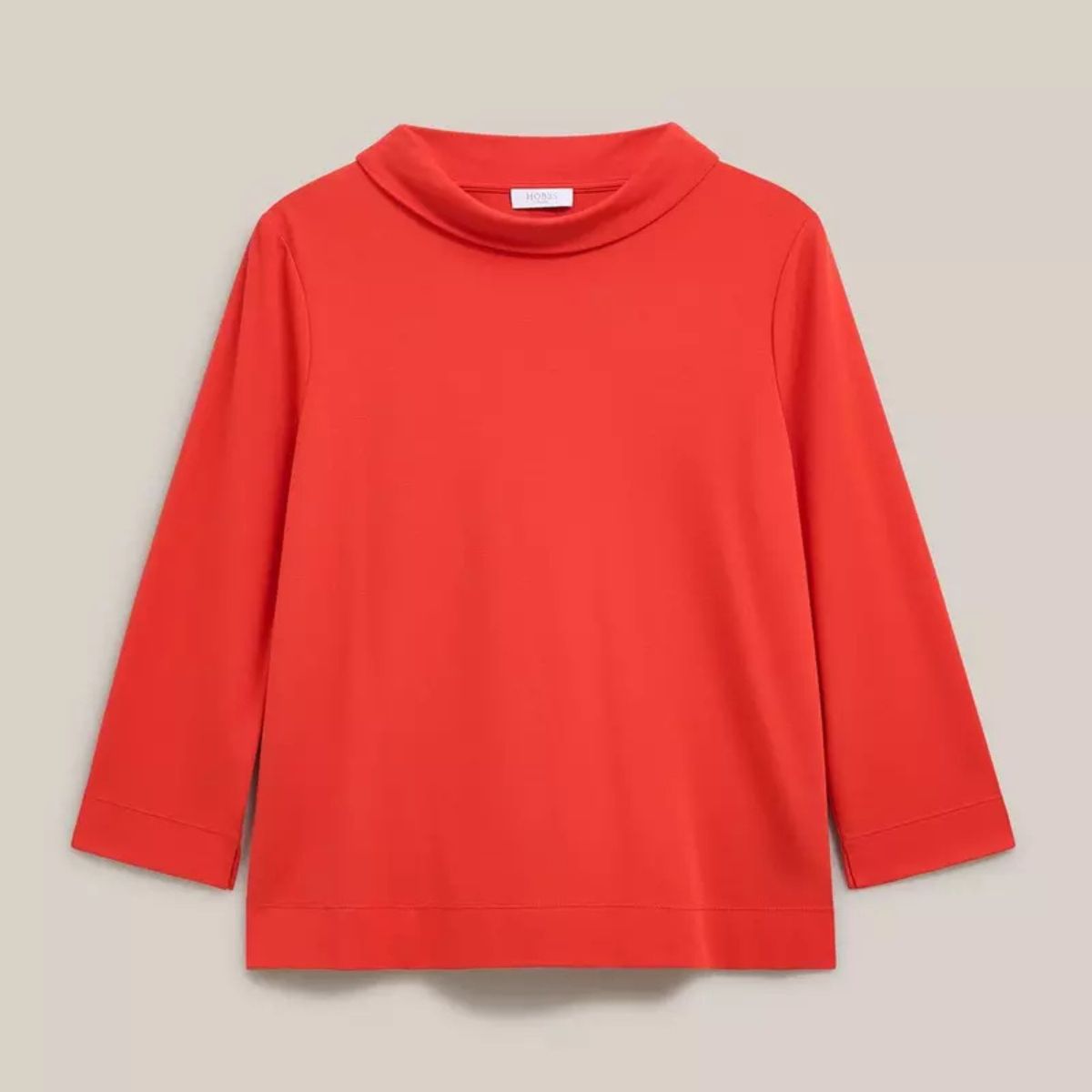 Hobbs red mock neck top