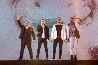 Boyzone members Mikey, Ronan, Keith and Shane