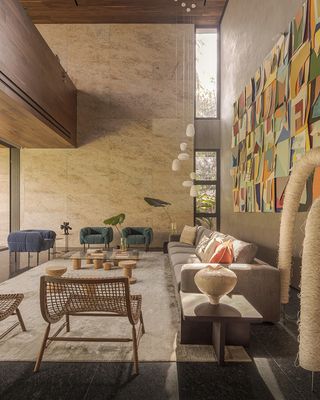 living space at House of Gardens by Kanan Modi