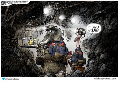 Political Cartoon U.S. COVID GOP