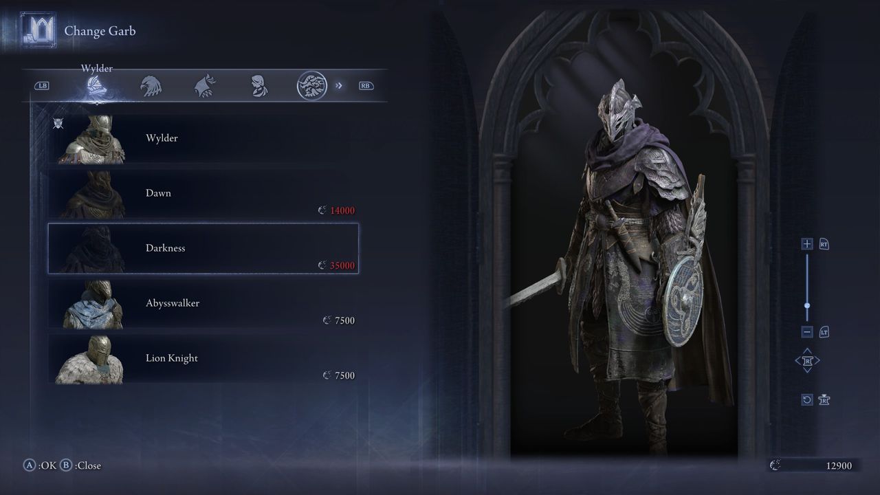 Elden Ring Nightreign outfits - Darkness Wylder