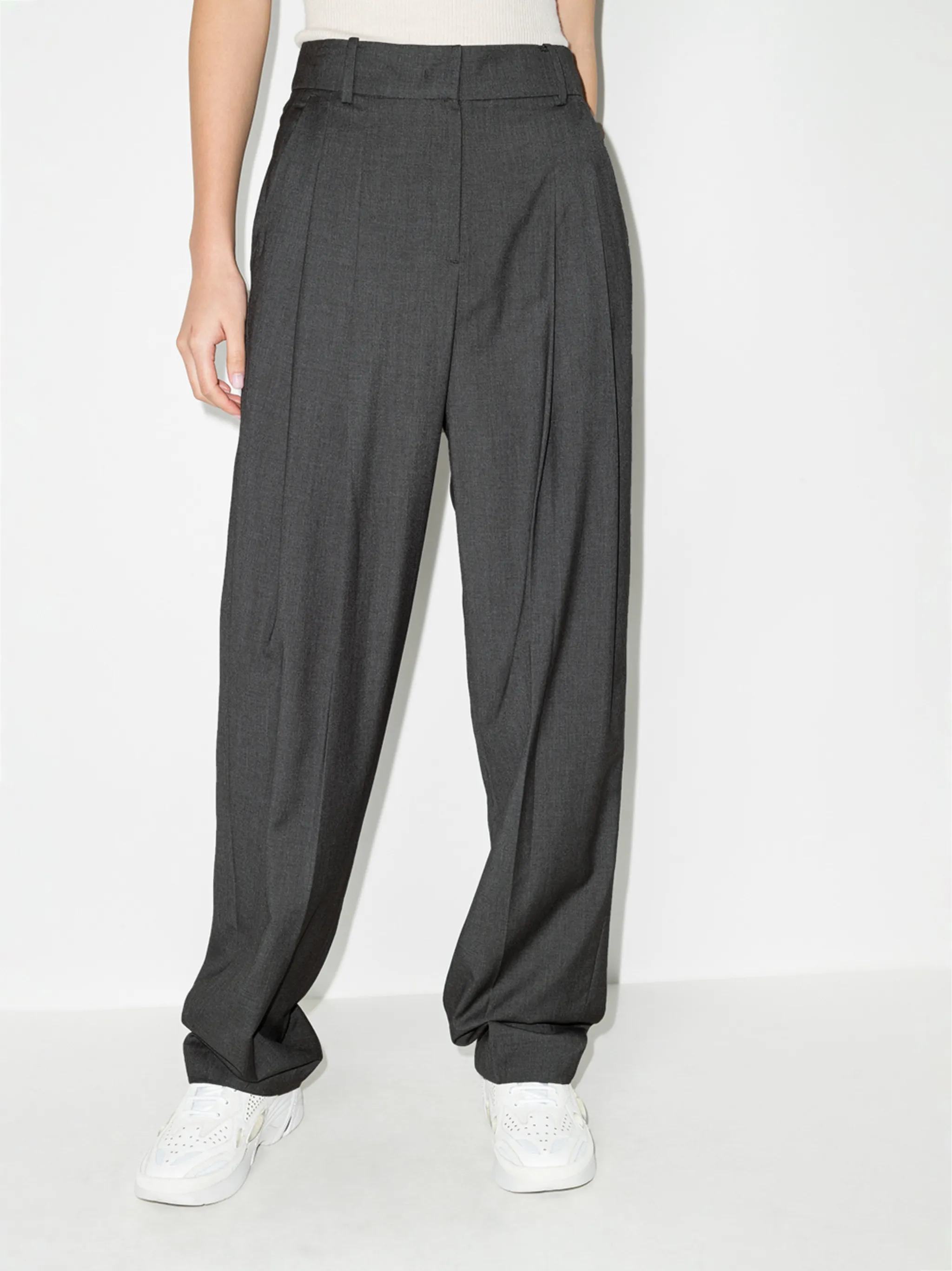 Grey darted trousers from The Frankie Shop