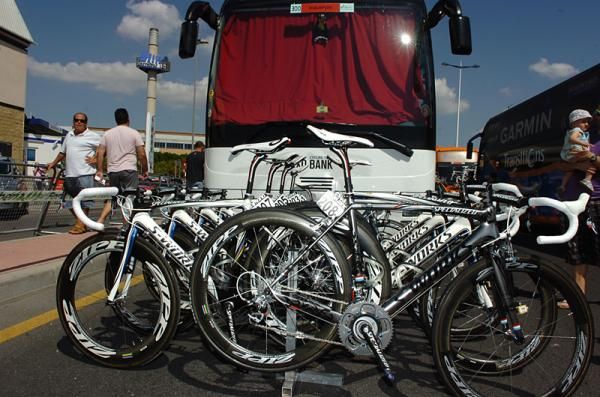 The Saxo Bank team ready for stage 7.