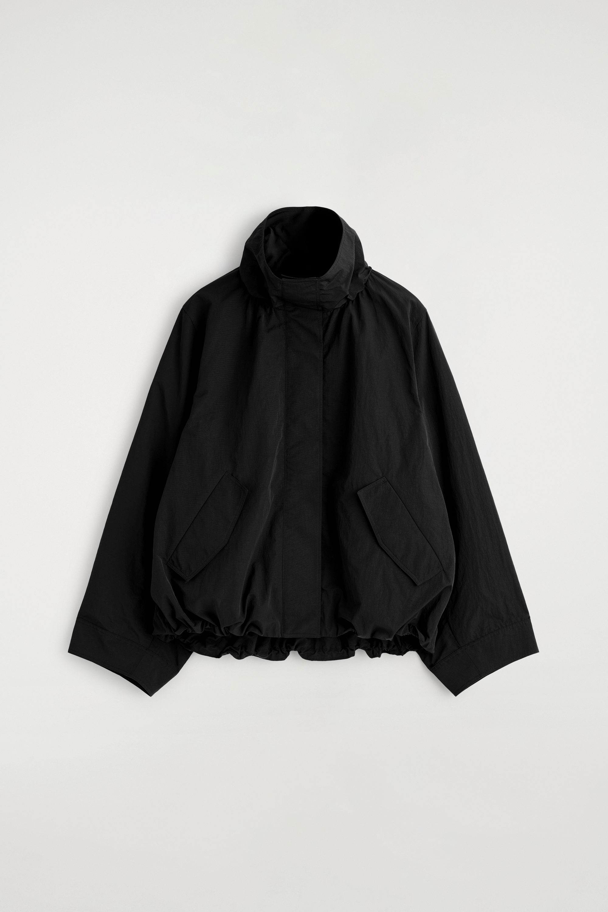 Nylon Funnel-Neck Jacket