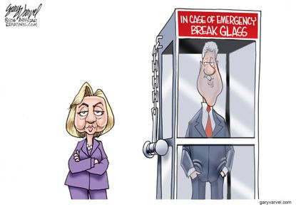 Political cartoon U.S. Hillary Bill Clinton