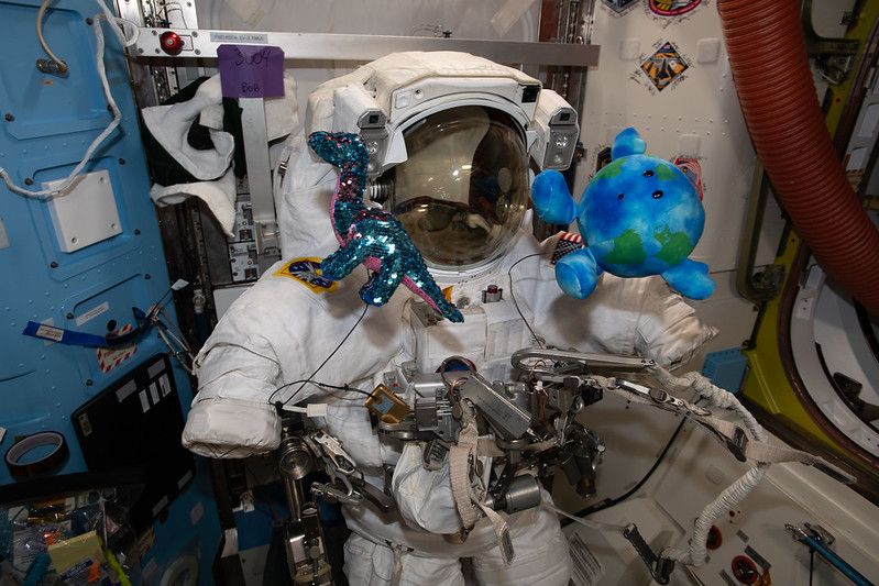 expedition 63 spacesuit mascots tremor little earth