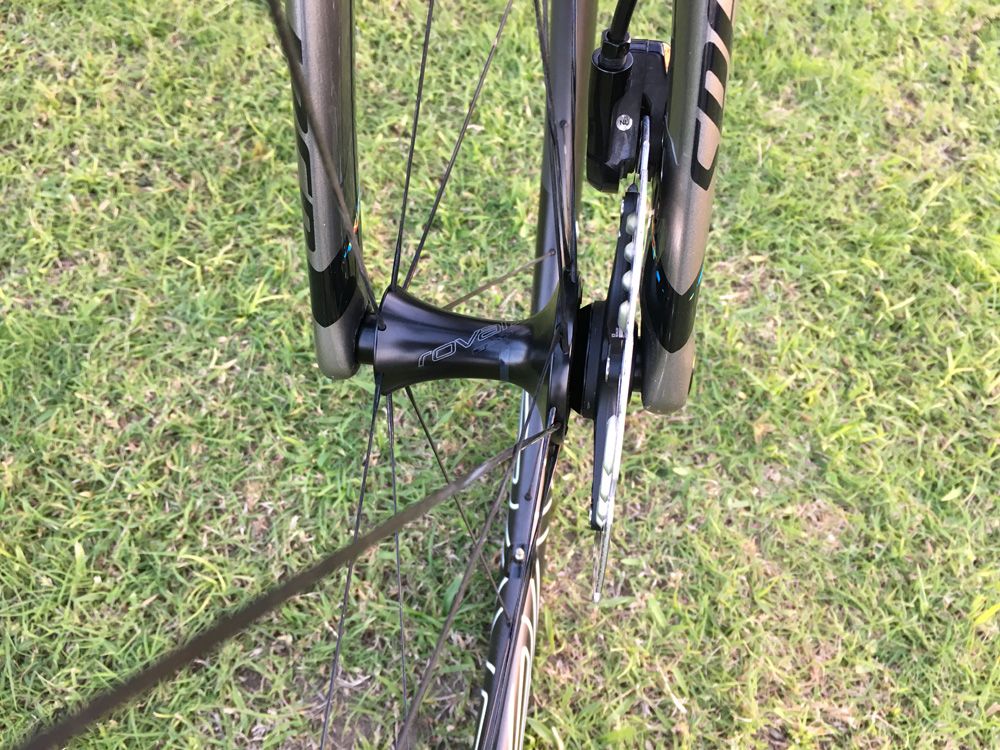 A vertical view of the front disc
