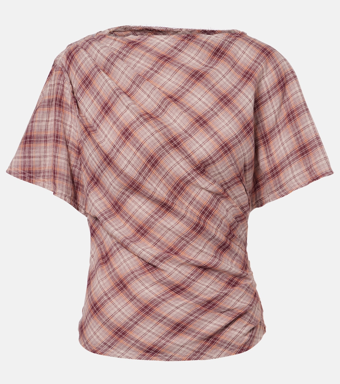 Neyela Checked Cotton T-Shirt