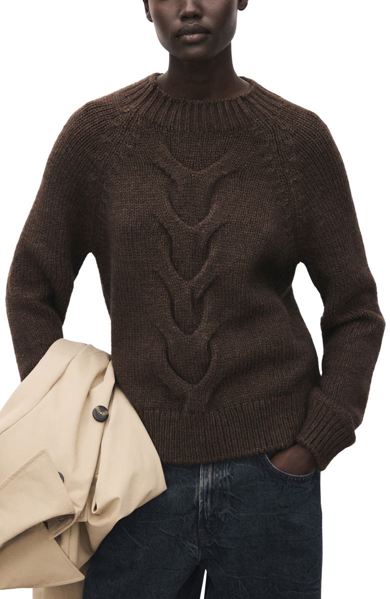 Nolita Mock Neck Cable Sweater