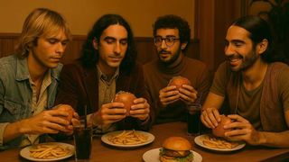 The Velvet Sundown eating some burgers