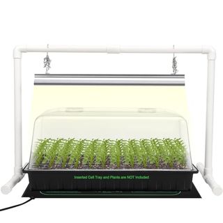 Soligt 1020 Size Seed Starter Kit With Grow Light and Heat Mat - Strong Seed Starter Tray, 7