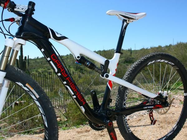 The Superfly 100 frame is all carbon fiber aside from the requisite hardware and rear shock