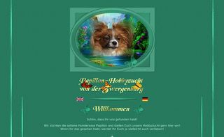 A screenshot of a garish website homepage.