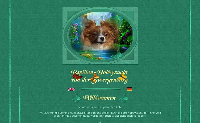 A screenshot of a garish website homepage.