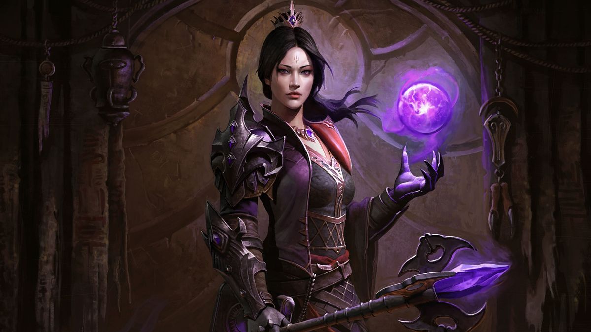 Diablo Immortal female wizard key art