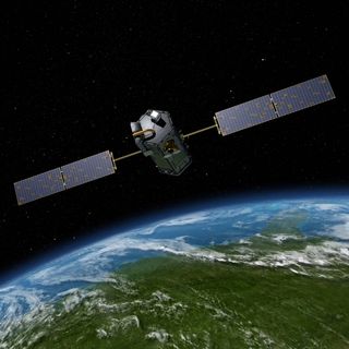 Artist's rendering of NASA's Orbiting Carbon Observatory (OCO)-2, a NASA Earth science missions launched in 2014.